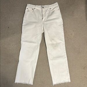 Abercrombie & Fitch White Straight Leg Jeans Classic Style